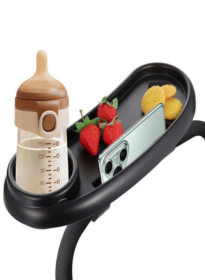 CebraBounze Snack Tray Compatible with Nuna, Universal Stroller Snack Tray with Cup Holder and Phone Holder, Essential Stroller Accessories for Family Travel Snacking - Image 1